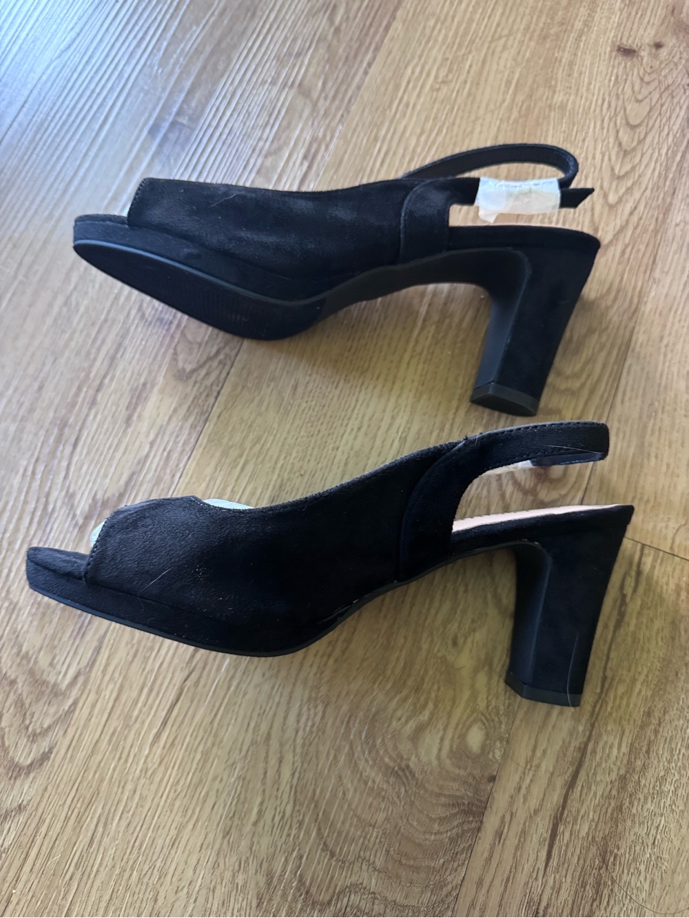 Dream Pairs Black Slingback Peep-Toe Heels - Picture 7 of 9